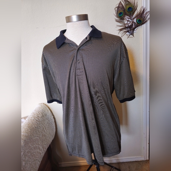 Tasso Elba Striped Golf Shirt β³ (Large) π©Άππ€ - Picture 1 of 16
